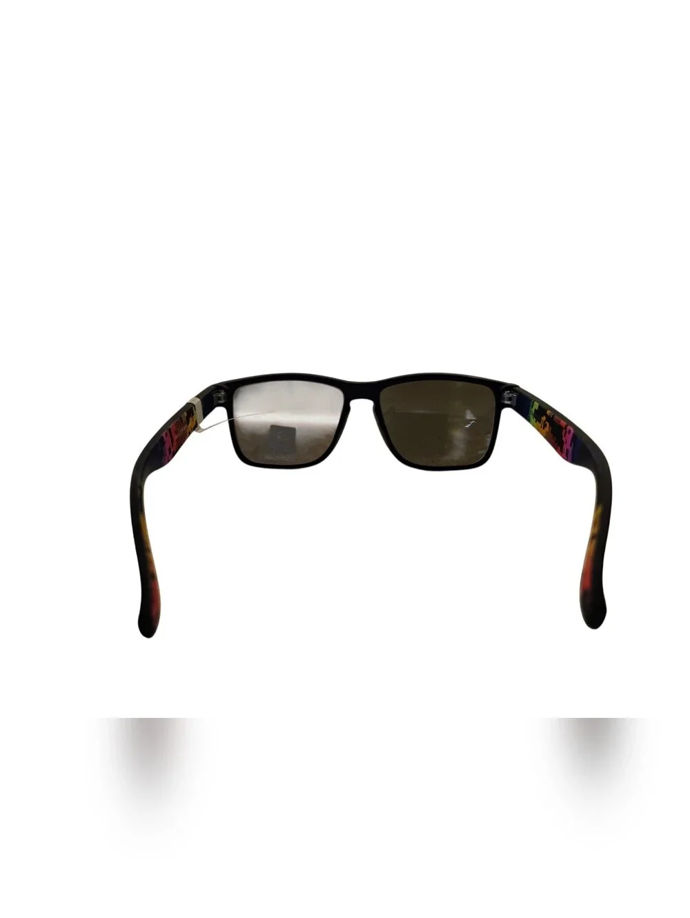 Quiksilver Black Frame Sunglasses with Green Mirrored Lenses, NEW Quicksilver Sports Square Sunglasses Black Green Zebra Frame  main image 2